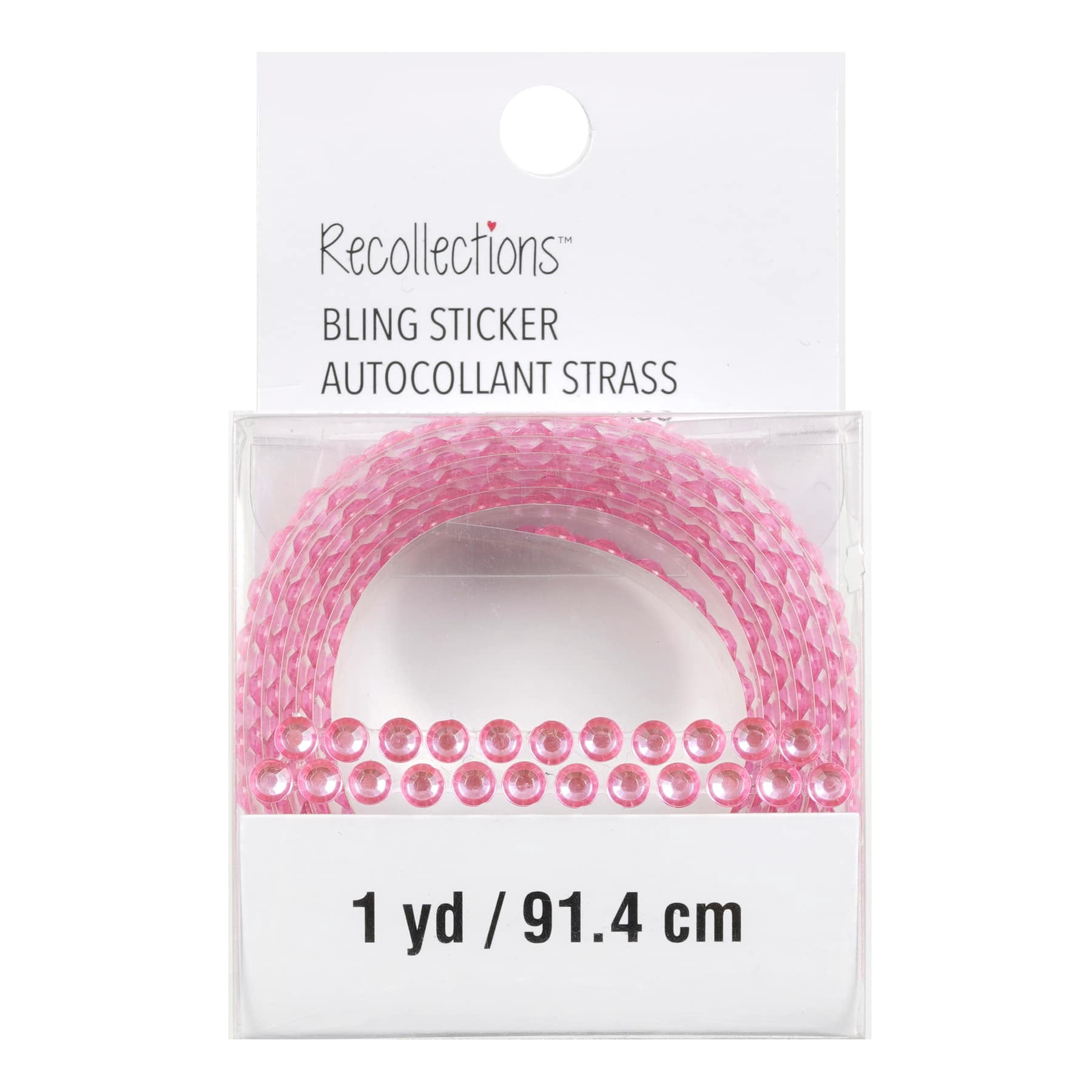 Recollections Double Row Rhinestones Stickers Bling on a Roll, 12 Pack