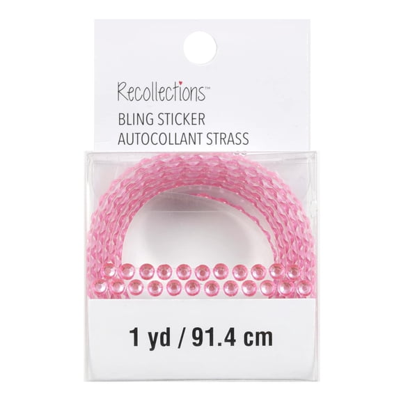 Recollections Double Row Rhinestones Stickers Bling on a Roll, 12 Pack