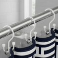 Six Pack Rigs 12-Pack Double Shower Curtain Hooks, Rust-Resistant Metal Shower ...