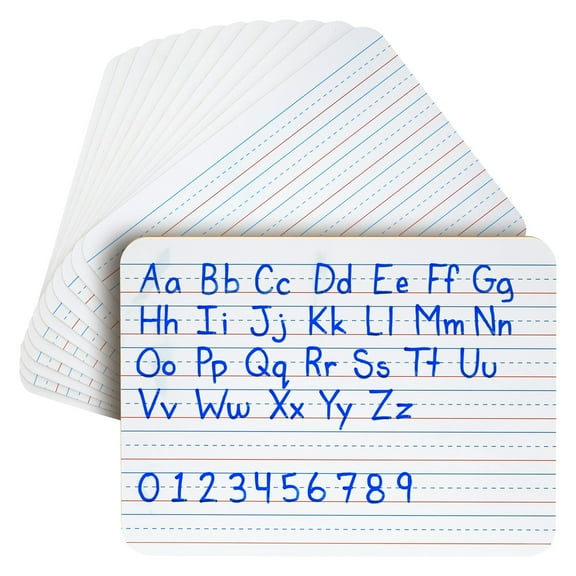 Juvale Dry Erase Boards - 12-Pack Double-Sided White, 9 x 12 in - Lined & Blank Mini Whiteboards for Students & Classroom Use - Dry Erase Lapboards for Kids