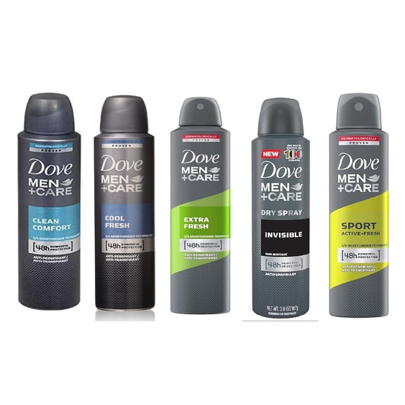 12 Pack Dove Men Body Spray (12X150ml/8.5oz, Mix within the available kinds)