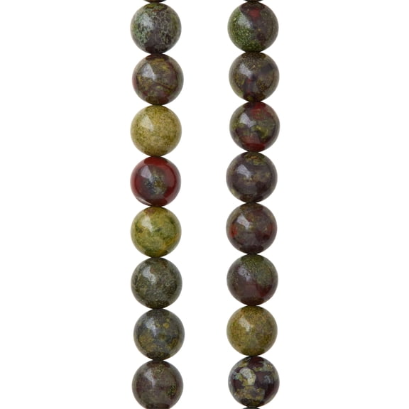 Bead Landing Dragon Blood Jasper Round Beads, 8mm, 12 Pack