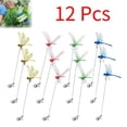 thumbnail image 1 of 12 Pack Dragonfly Clip Bug Repellent, Outdoor Dragonfly Rod Clip, 3D Artificial Fake Dragon Fly Clips, Multicolor Waterproof Dragonfly Hat Clips for Garden Stakes Decor, 1 of 6