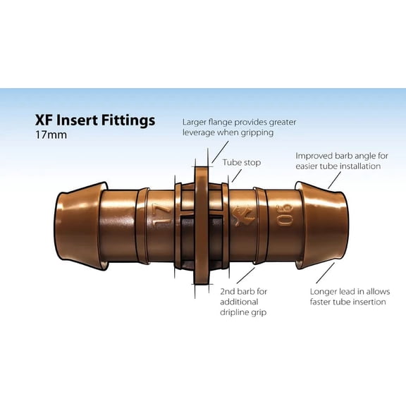 12 Pack Drip Line Irrigation Fittings for 1/2 Drip Line Hose Tubing, Compatible with Rain Bird XFF-COUP 17mm Drip Line Connectors, Includes LED Light$$Garden &