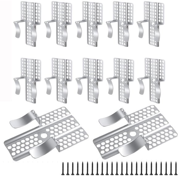 12 Pack Drywall Repair Clips, Artrylin Stainless Steel Wall Patch Clips with 24 Screws, 1/2 Inch Drywall Patch Clips for Drywall and Prest on Drywall Repair