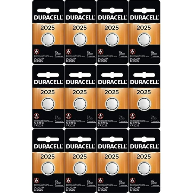 12Pack Duracell 2025 Batteries 3.0 Volt Lithium Coin Button