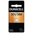 thumbnail image 1 of 12-Pack Duracell 301/386 Batteries 1.5 Volt Silver Oxide Coin Button, 1 of 1