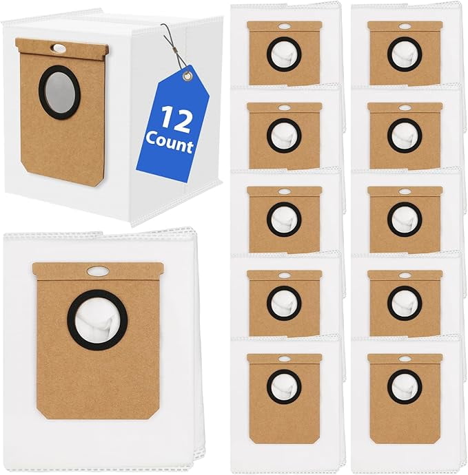 12 Pack Dust Bags Compatible with Eufy Replacement Dust Bags for Eufy