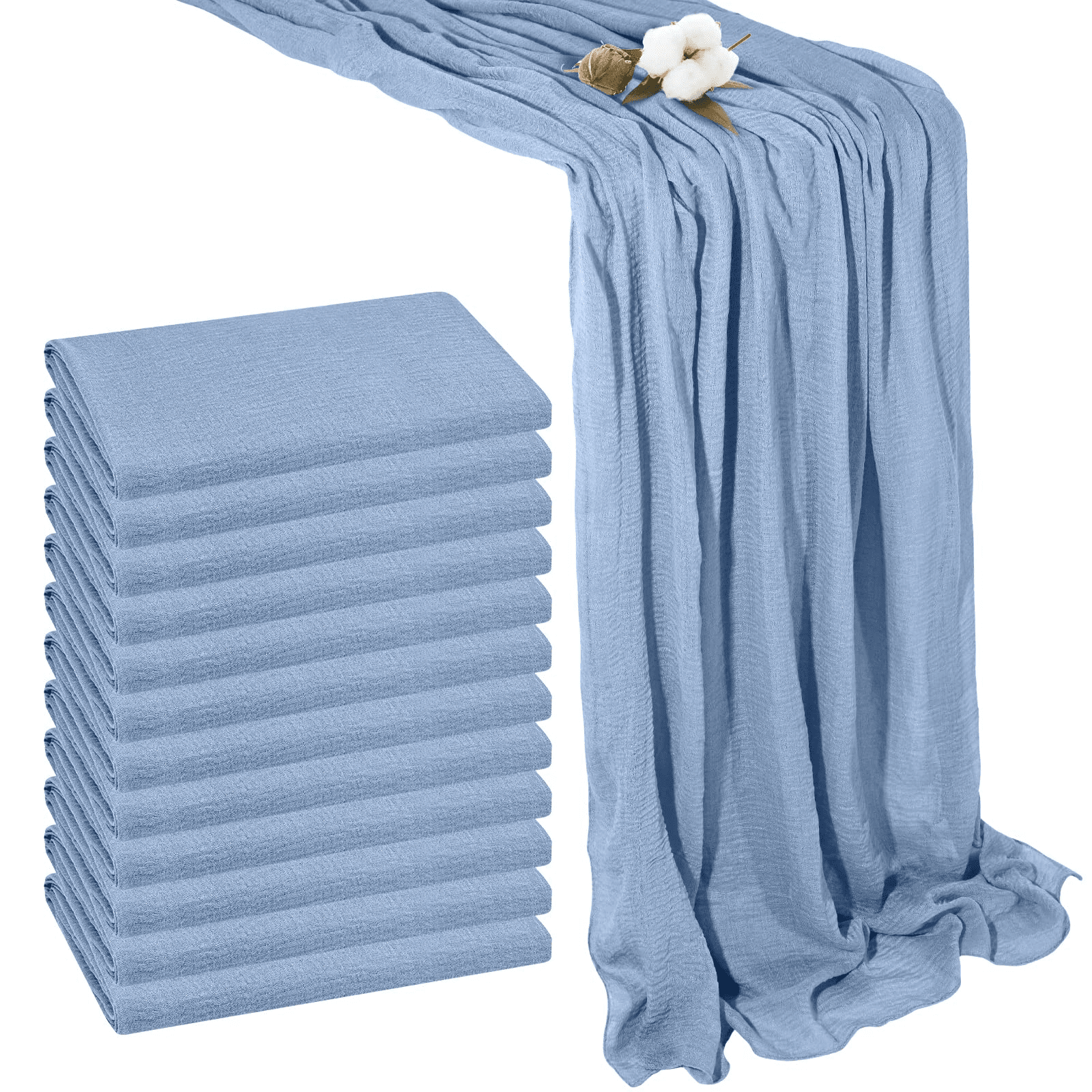 https://i5.walmartimages.com/seo/12-Pack-Dusty-Blue-Cheesecloth-Table-Runner-10Ft-Cheese-Cloth-Gauze-Tablecloth-35-x-120-Inches-Boho-Rustic-Sheer-Wedding-Reception-Bridal-Baby-Shower_3d9807ef-5299-4894-a5b5-c4be3e92bb22.38946fcc20b30b91e1aa66c374b1b7f5.png