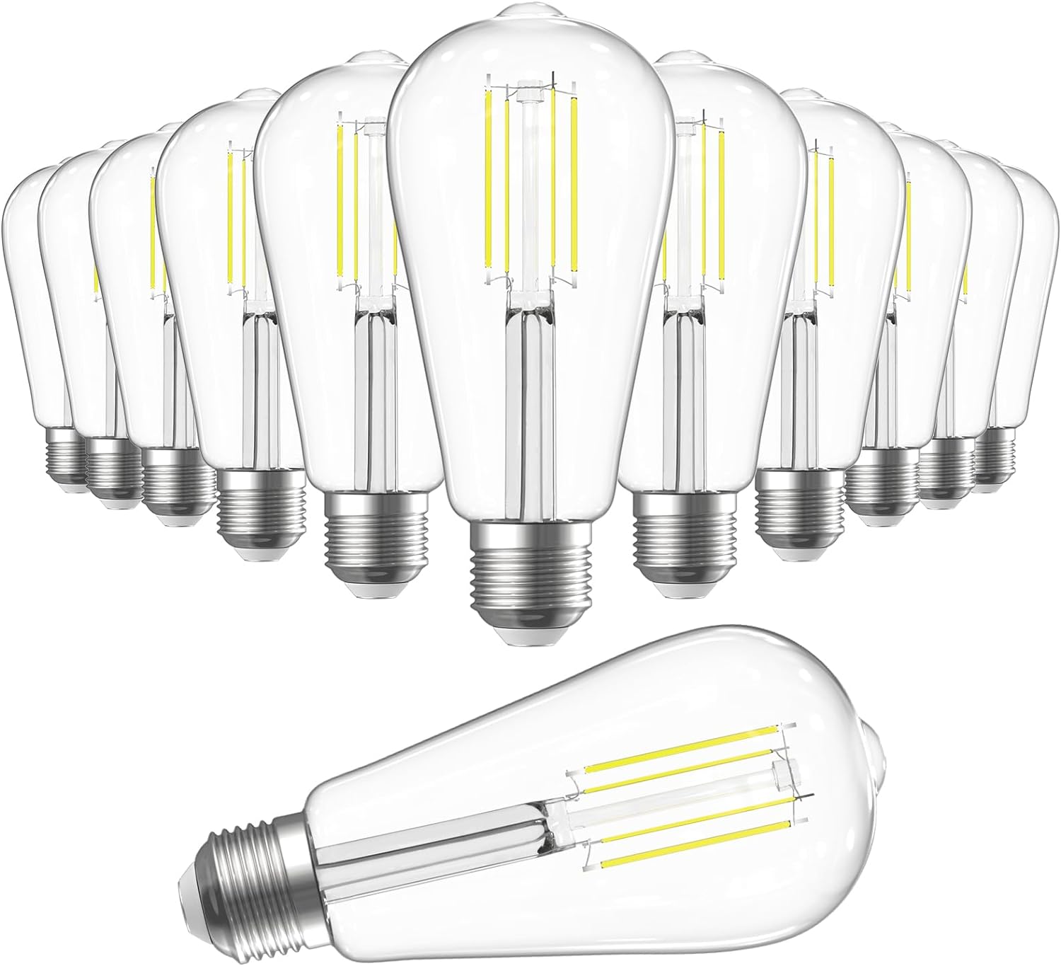 12Pack E26 LED Bulb 60 watt, Dimmable, Vintage Edison Light Bulbs