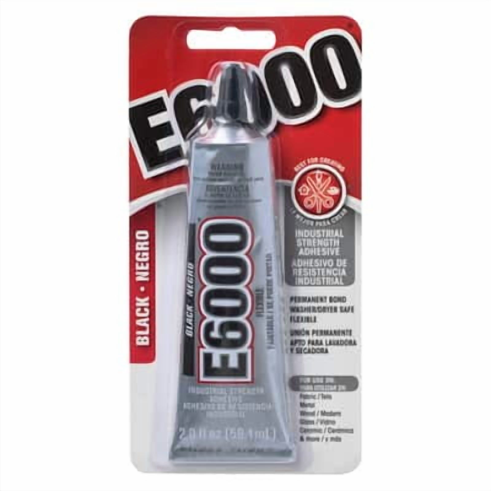 E6000 Black Permanent Adhesive, 12 Pack