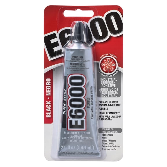 E6000 Black Permanent Adhesive, 12 Pack