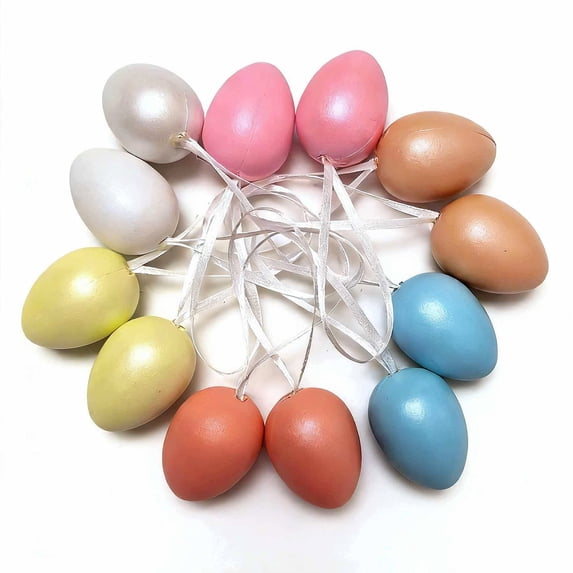 12 Pack Easter 4cm Eggs Pendants