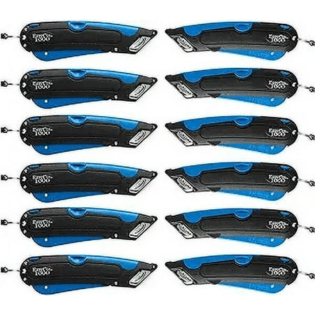 12 Pack Easycut Blue Safety Box Cutters Easy Cut