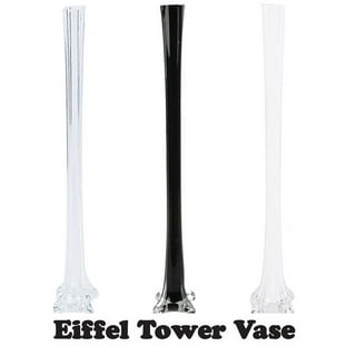 Eiffel Tower Vase, 24 (H), Black - Laguna Party & Rentals