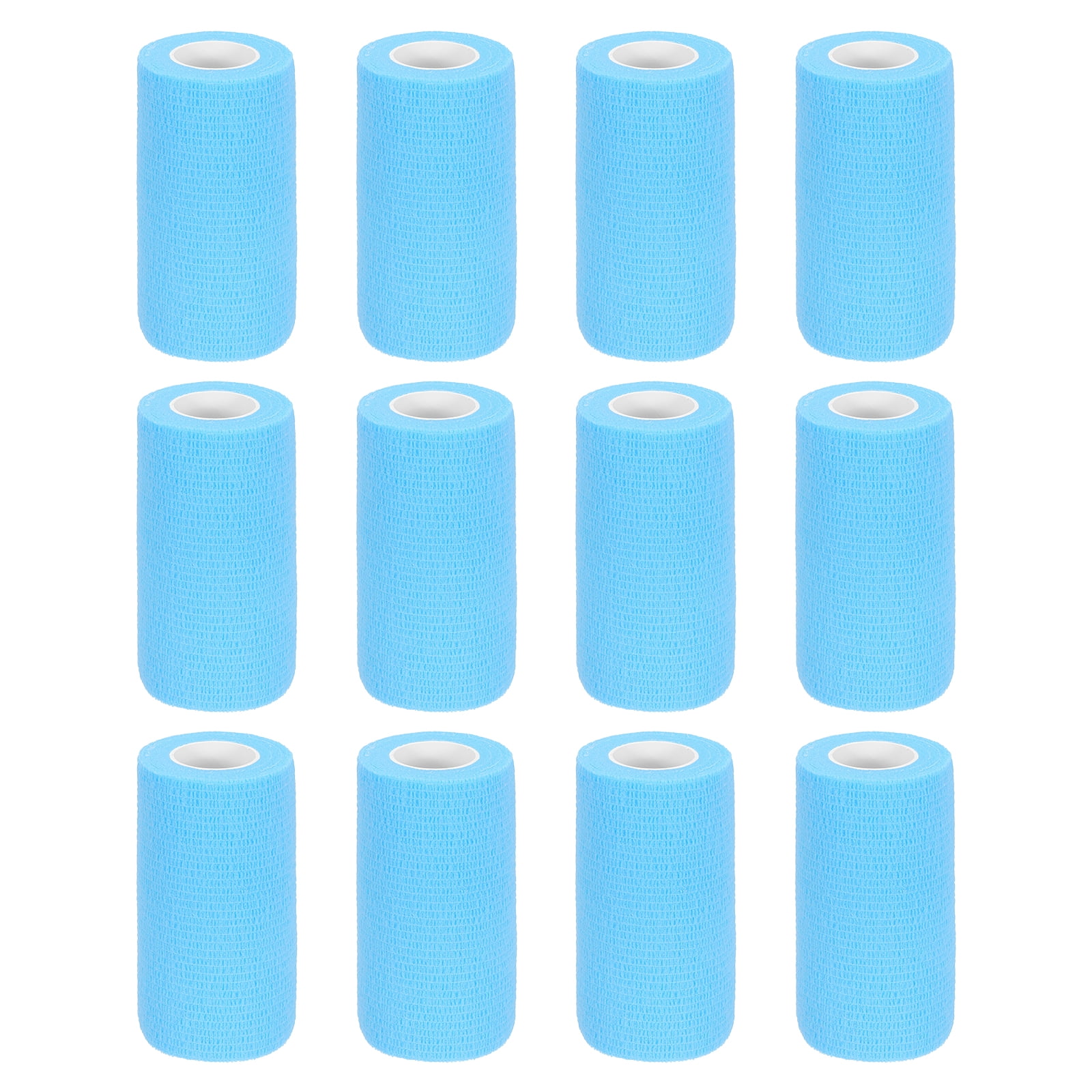 12 Pack Elastic Cohesive Bandage Wrap 4 Inch x 5 Yards Breathable Self Adhesive Athletic Tape Roll Lake Blue