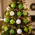 thumbnail image 1 of 12 Pack Electroplated Christmas Baubles, 6Cm Shatterproof Shiny Metallic Tree Ornaments, Glossy Hanging Balls for Xmas Home Party Decor, Green, 1 of 9
