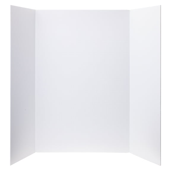 36" x 48" Grid Tri-Fold Foam Display Board, 12 Pack