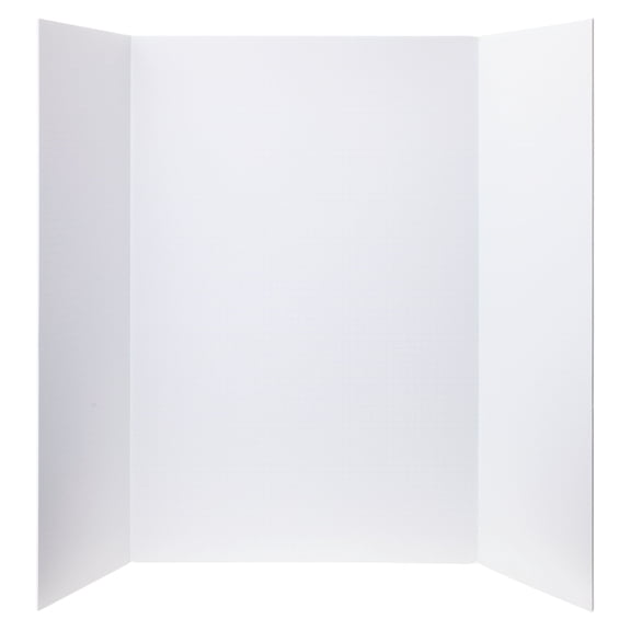 36" x 48" Grid Tri-Fold Foam Display Board, 12 Pack