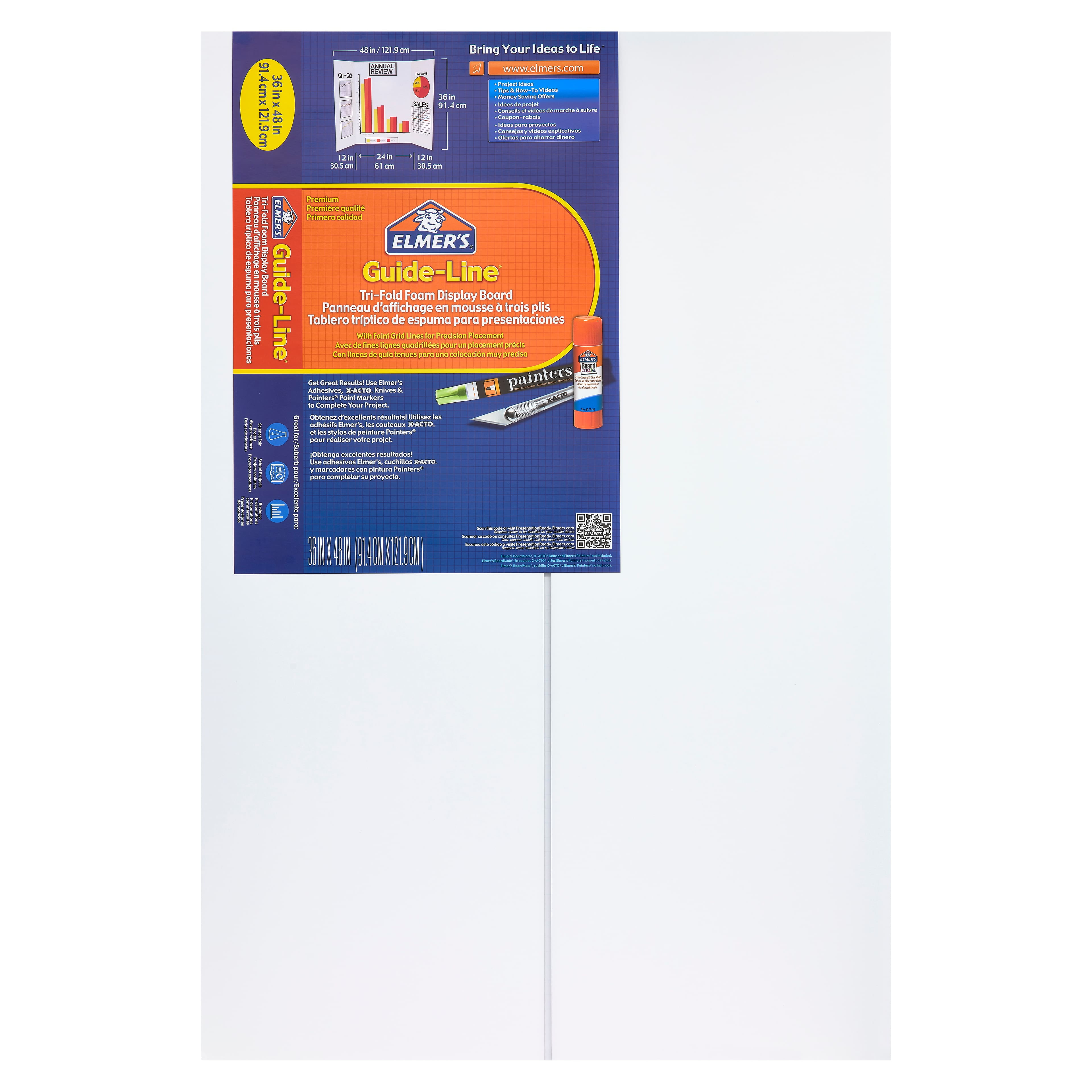 Elmer's 730-204 Board Mate Science Fair Project Titles, White  Repositionable Self-adhesive Labels, Set Includes 9 Project Titles + 1  Blank Title, Pack