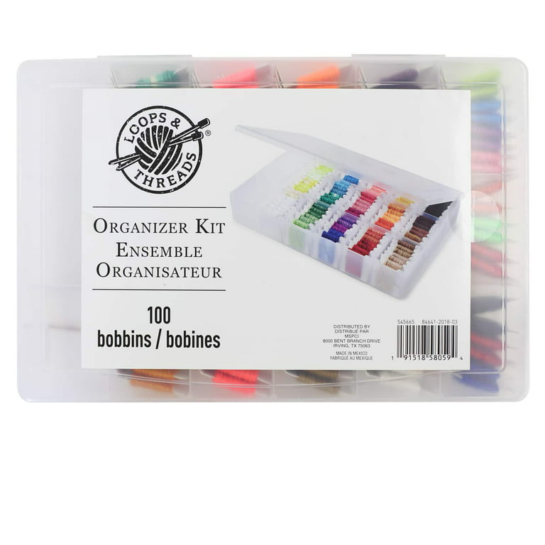  WLUSSELL 4 Pack 36 Grids Plastic Embroidery Floss
