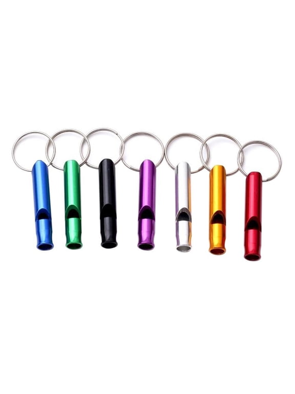 12 Pack Emergency Whistle Keychain, Loud Aluminum Safety Survival Whistle for Outdoor, Camping, Hiking, Boating, (Colors Shipped Randomly)