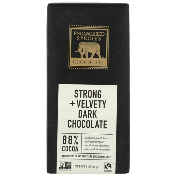 (12 Pack)Endangered Species Chocolate Bar Black Panther, 3 oz
