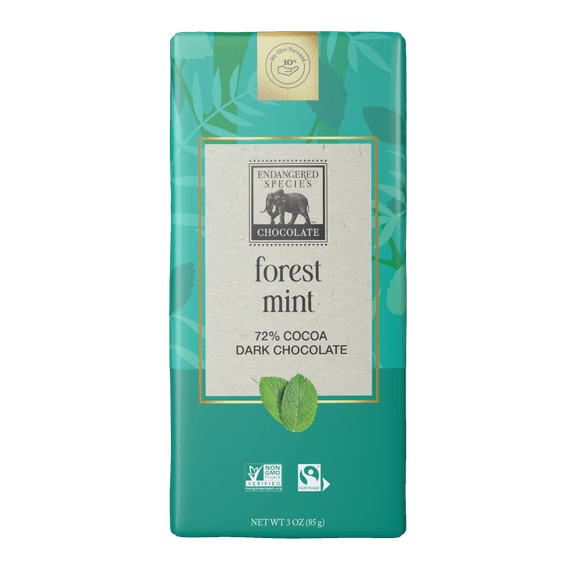 Pack of 12, Endangered Species Chocolate Bar Rainforest, 3 Oz