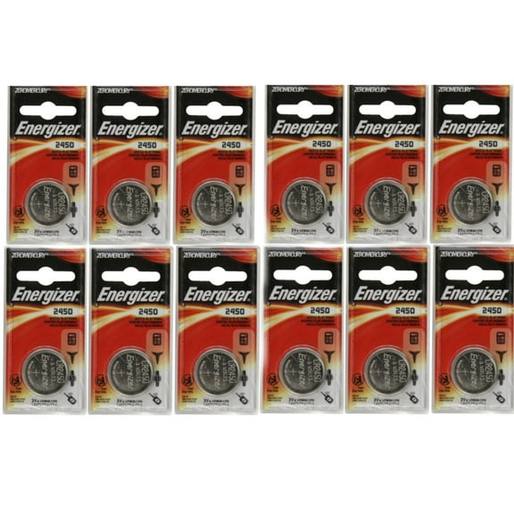 12 Pack Energizer CR2450 ECR2450 CR 2450 3V Lithium Coin Cell Button Battery