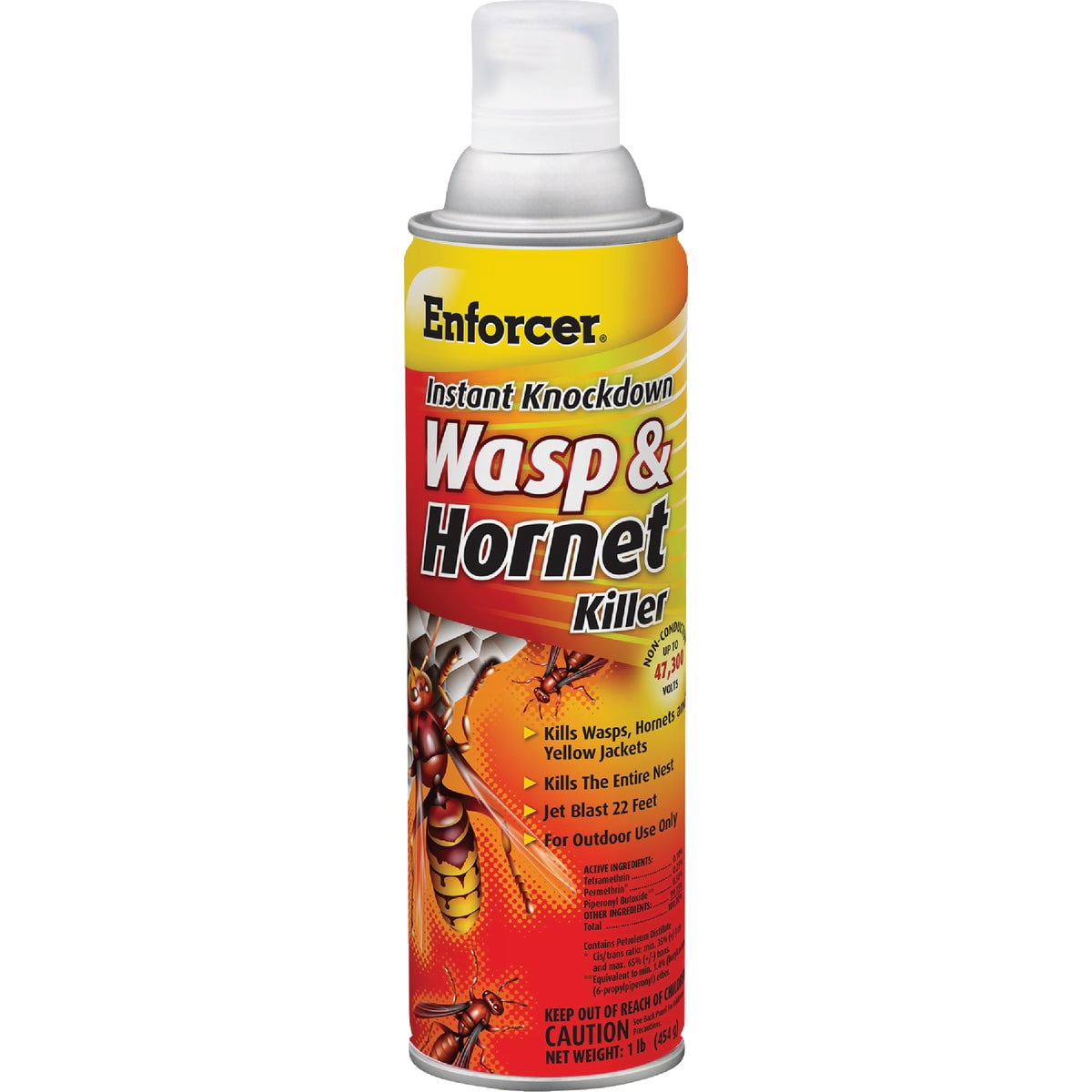 12 Pack Enforcer EWHIK16 Instant Knockdown Wasp and Hornet Killer Spray - 16oz Ready-to-Use Aerosol