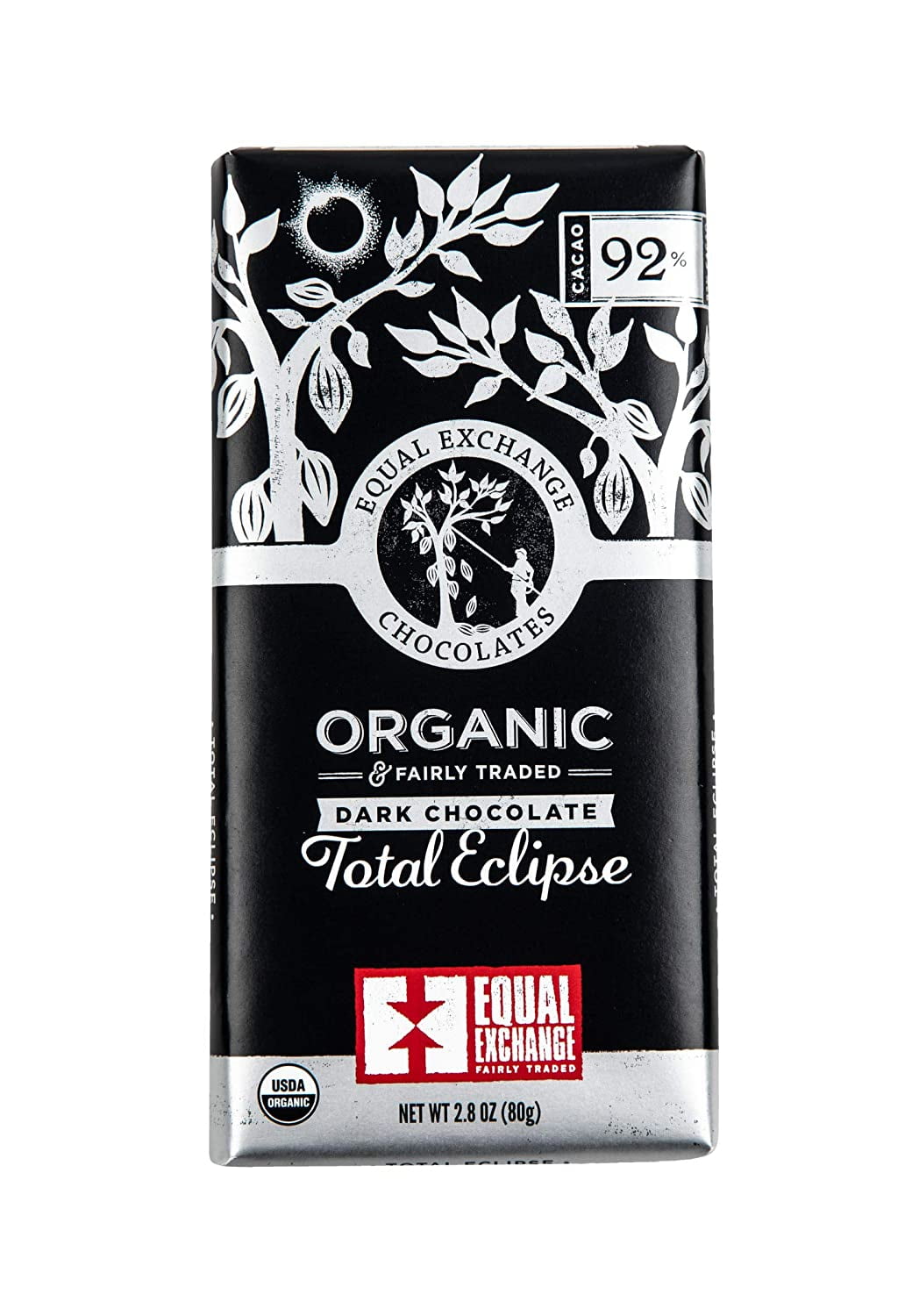 (12 Pack)Equal Exchange - Bar Dark Chocolate 92%, 2.8 oz.