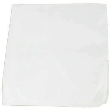 12 Pack Extra Large Cotton Plain Bandanas 27 x 27 Inches - Party and Decoration -