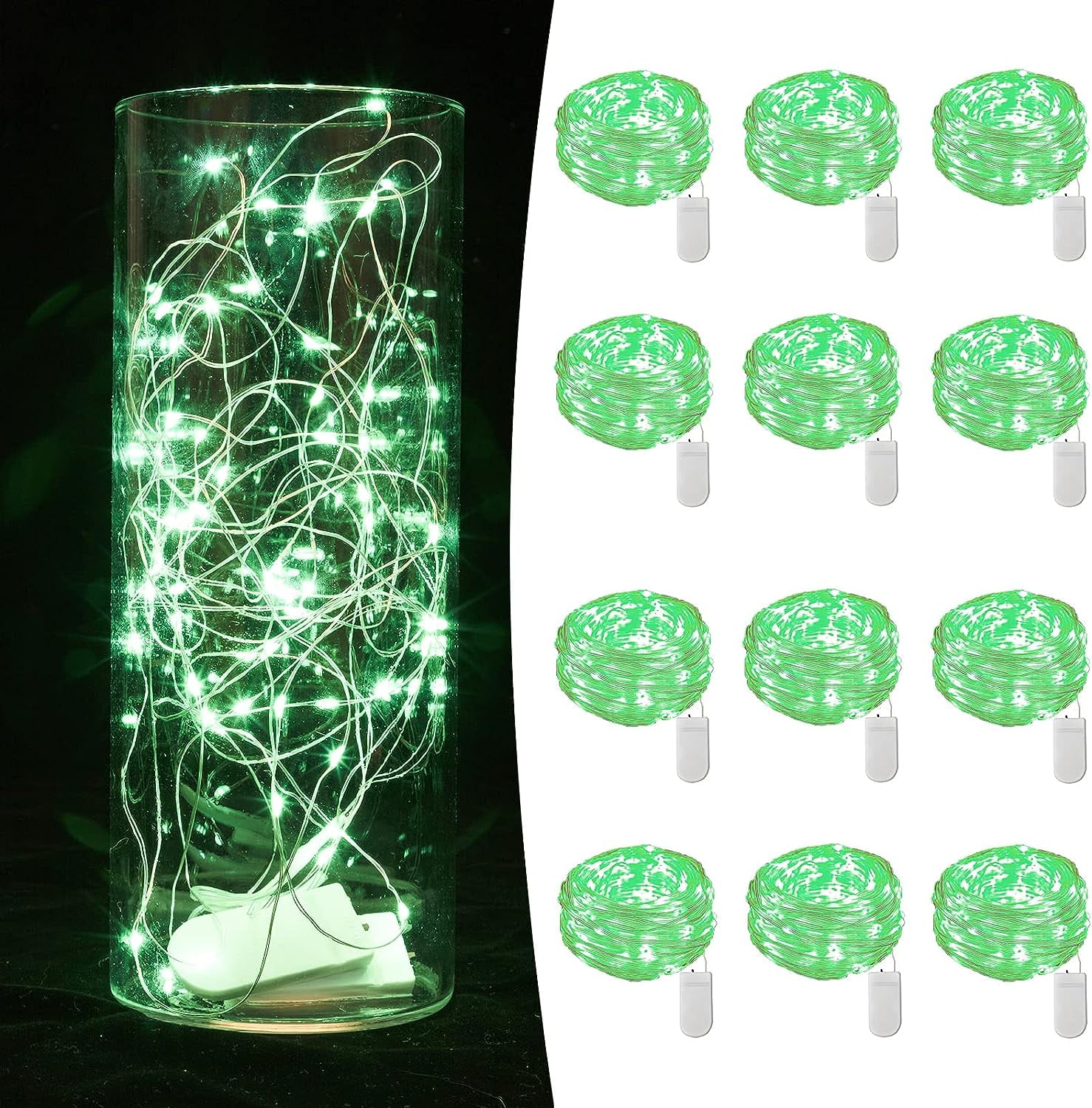 12 Pack Fairy Lights Battery Operated 6.6 ft 20 LED Mini String