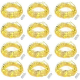 12 Pack Fairy Lights Battery Operated, Waterproof Fairy String Lights, Plug in Twinkle Lights for Bedroom, Christmas Lights 8-Modes Outdoor Indoor Decor Party