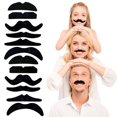 thumbnail image 1 of 12-Pack Fake Mustaches for Costume & Party - Realistic Gag Gifts, Halloween Accessories, Fun Props for Camping, Travel & Office Pranks - Self-Adhesive Mustache Set for Men & Women, 1 of 8
