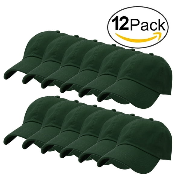 12-Pack Falari Baseball Cap Hat 100% Cotton Adjustable Size