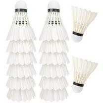 12 Pack Feather Badminton Shuttlecocks,Bexikou Stability and Durability Feather Balls,Hight Speed Training Badminton for Outdoor Sports Entertainment Training