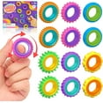 thumbnail image 1 of 12-Pack Fidget Sensory Rings – Finger Spinner Stress Relief Toys, Textured Calming Fidgets for Anxiety, Focus, Classroom, Office, Desk, Stocking Stuffers, ADHD & Autism Support, 1 of 9