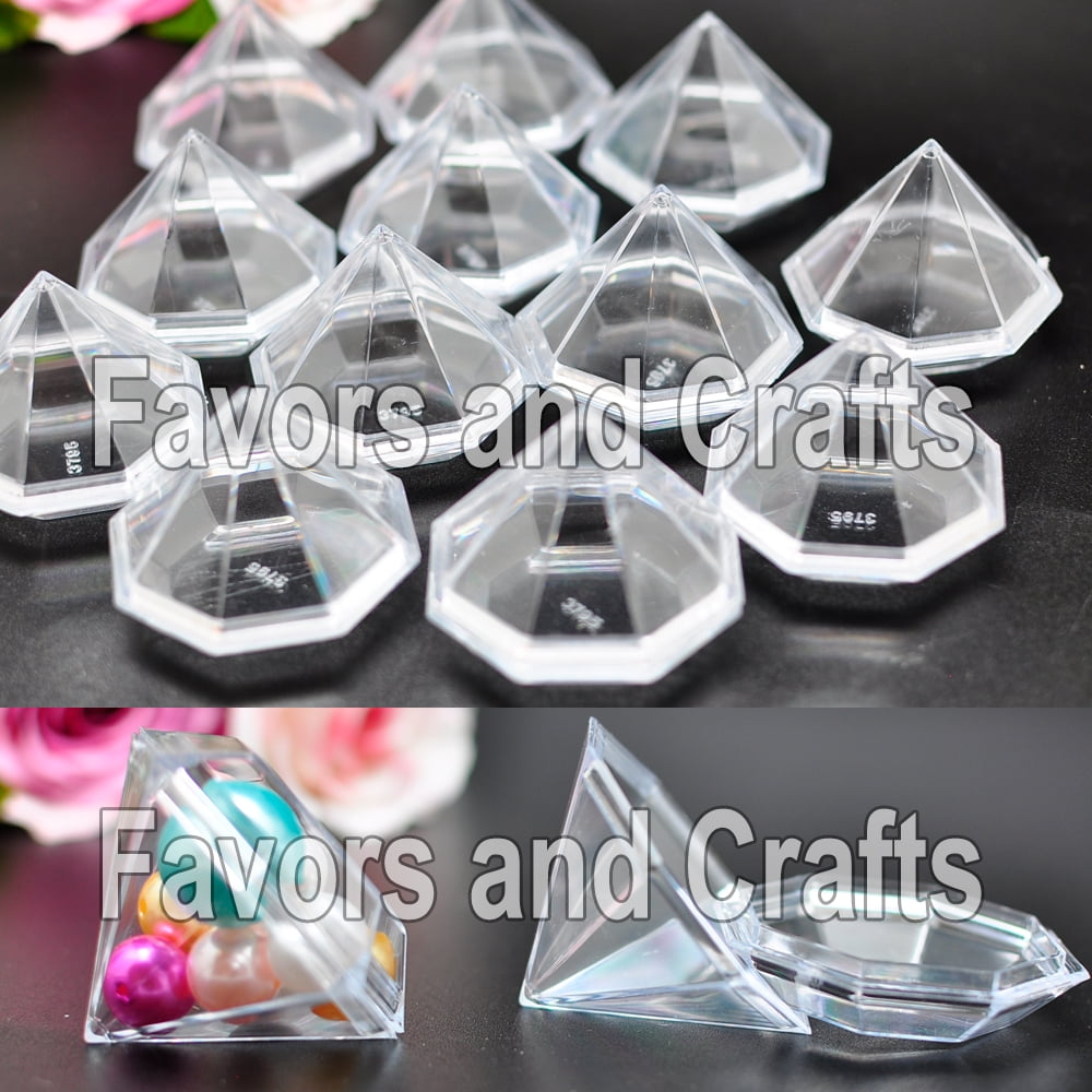 36 Pack Plastic Diamond Rings for Bridal Shower Game, Bulk Set for  Bachelorette Party Favors (1 x 1.5 In) 