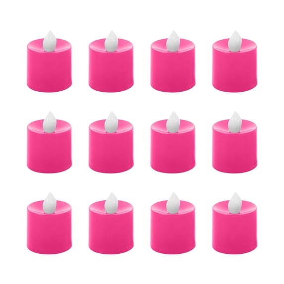 12 Pack Flameless LED Tea Light Candles, Realistic and Bright Flickering Long Lasting, Battery Operated Decorative for Wedding Party Home Decoration Christmas Halloween Warm Yellow