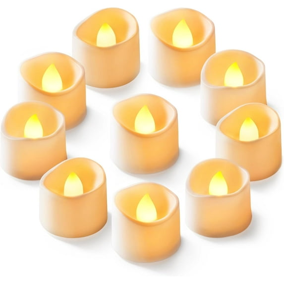 12-Pack Flameless LED Tea Lights Candles Battery Operated, 200+Hour Fake Electric Candles TeaLights for Votive, Aniversary, Wedding Centerpiece Table Decor, Funeral, Halloween, Christmas