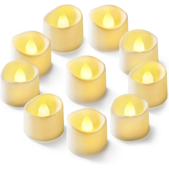 12-Pack Flameless LED Tea Lights Candles Battery Operated, 200+Hour Fake Electric Candles TeaLights for Votive, Aniversary, Wedding Centerpiece Table Decor, Funeral, Halloween, Christmas