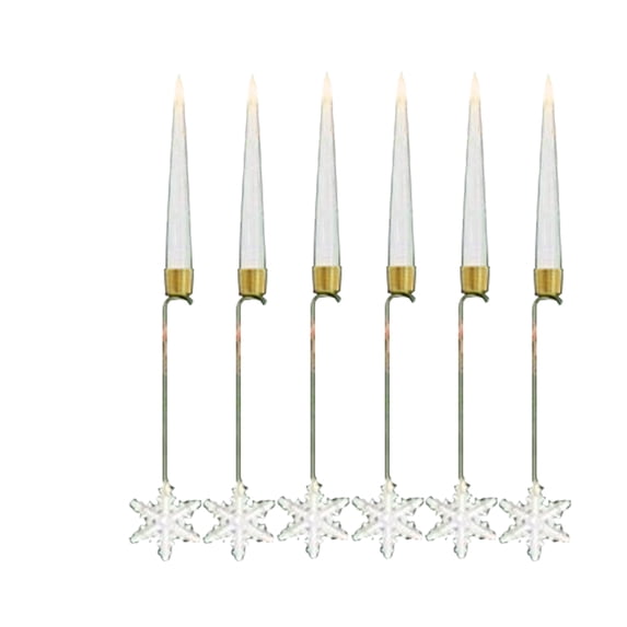 12-Pack Flameless Taper Candles for Christmas Tree - LED Candles with Remote and Crystal Hooks,I