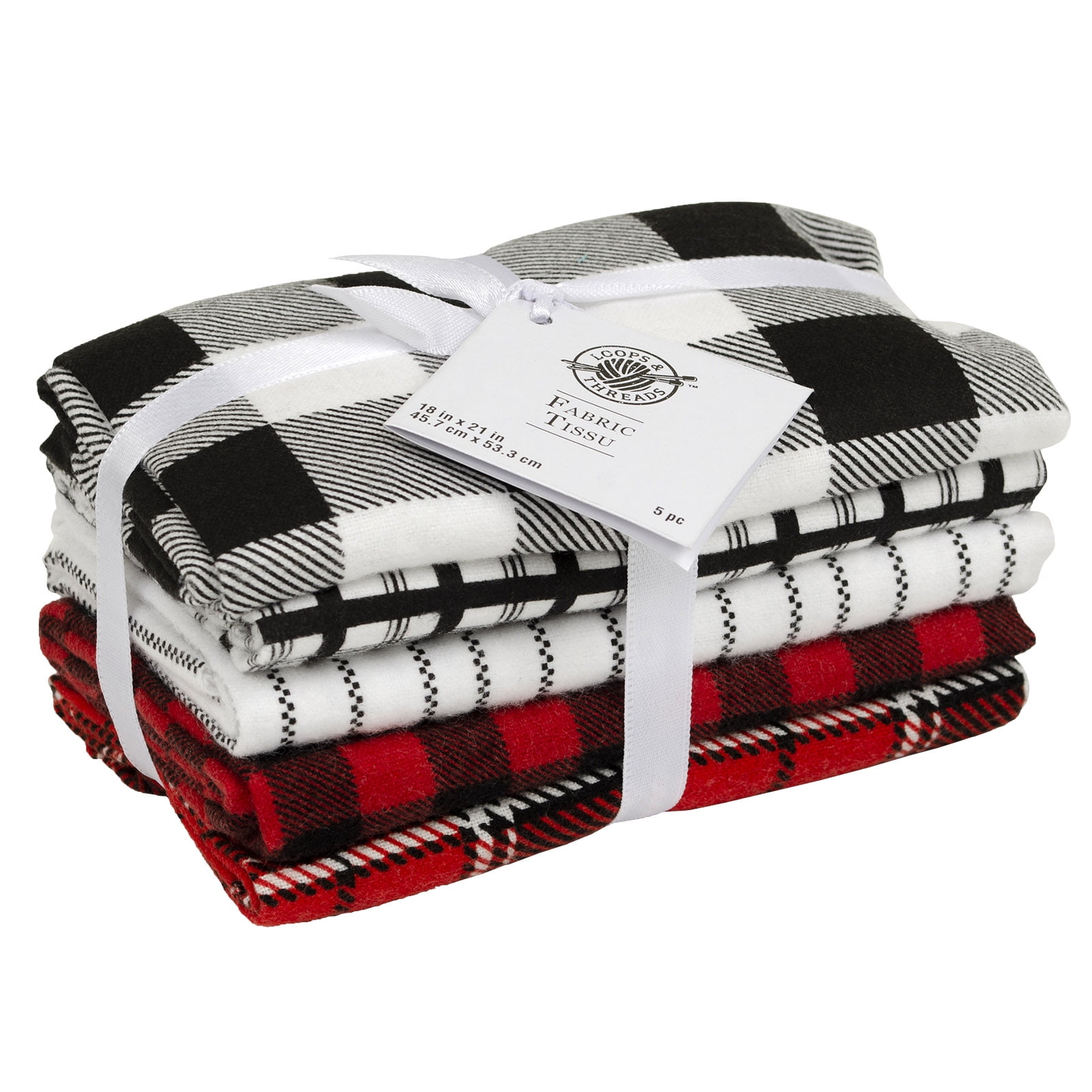 12 Pack: Flannel Print Fabric Bundle by Loops & Threads - Walmart.com
