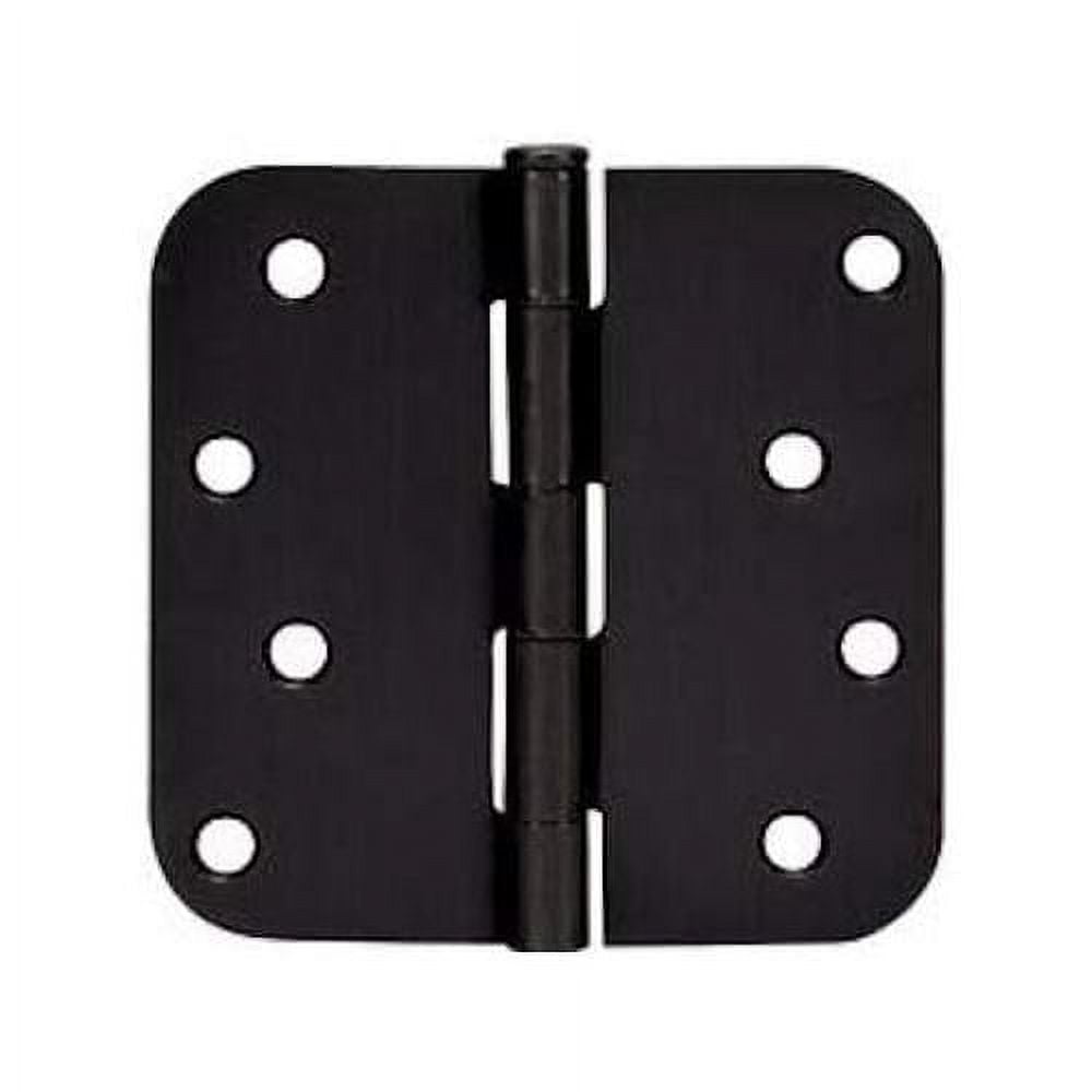 12 Pack Flat Black Door Hinge 4" Inch X 4" Inch With 5/8" Inch