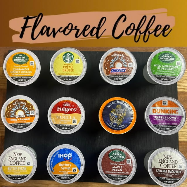 12Pack Flavored Coffee KCups Sample Pack, 12 Different Pods