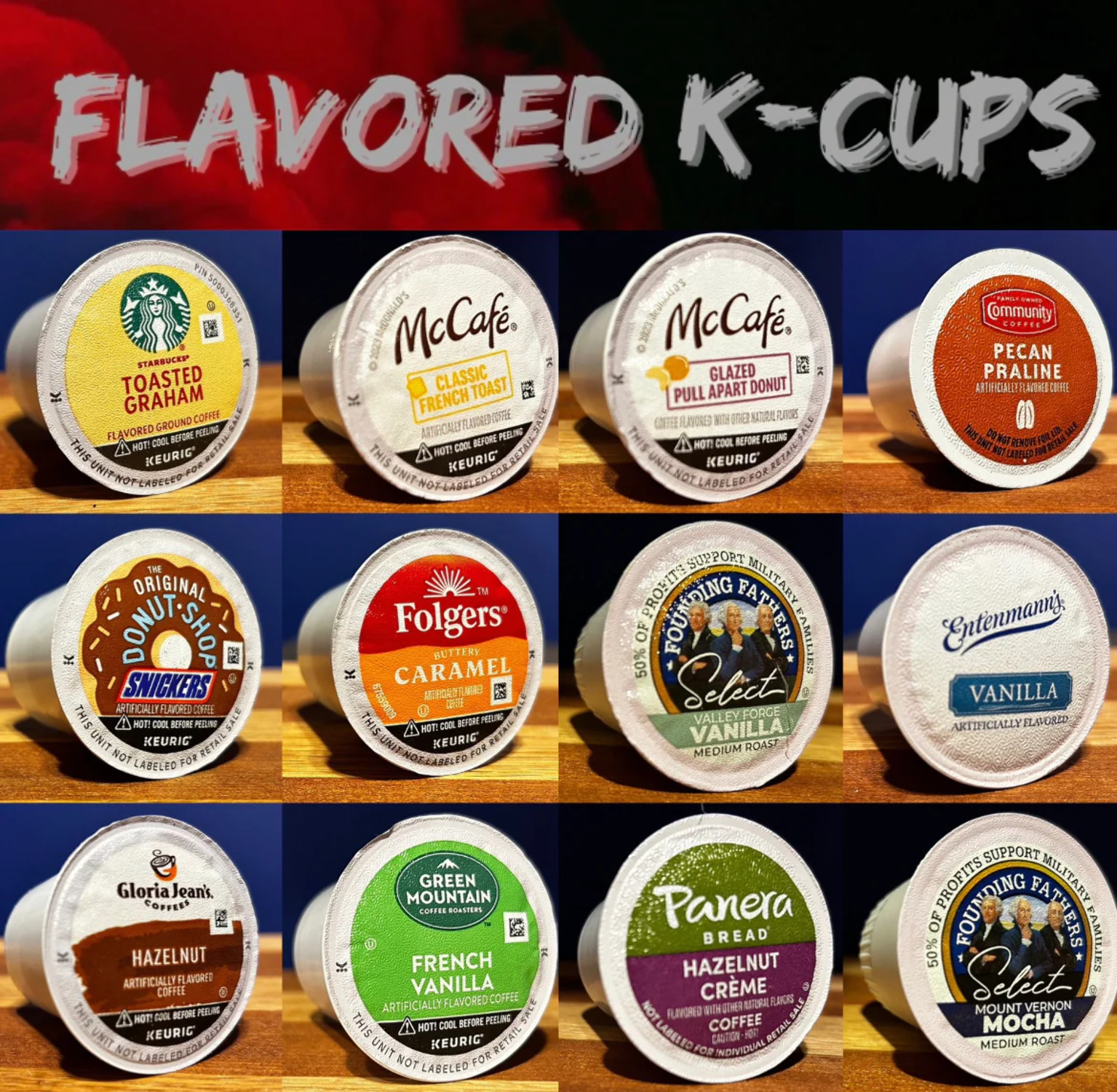 12Pack Flavored KCups, Including Panera, McCafe, Starbucks and More