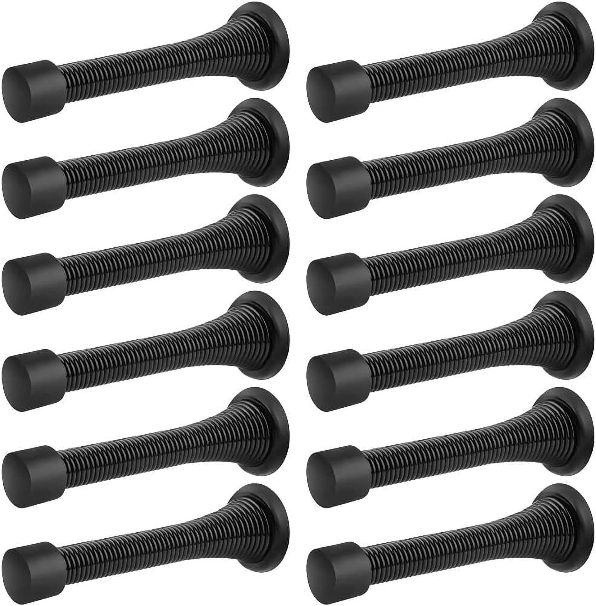 12 Pack Flexible Spring Door Stopper Door Stop Wall Protector with Low ...