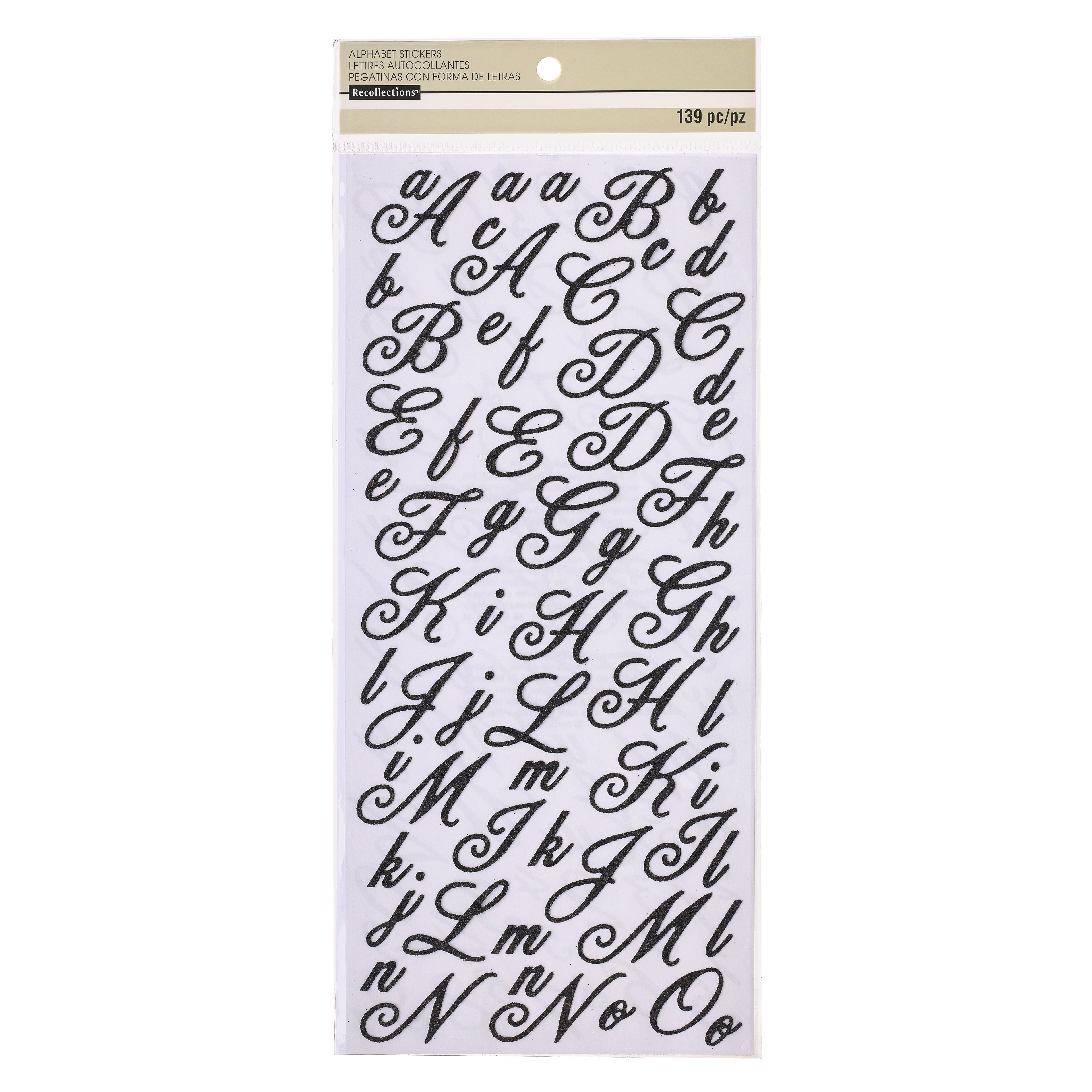 Recollections Flirty Glitter Alphabet Stickers , 12 Pack
