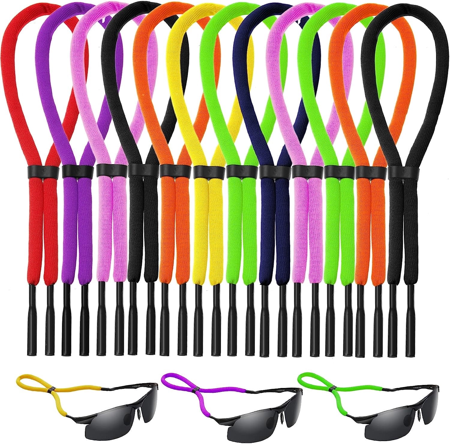 Weewooday 4-teiliges Kinder-Brillenband – Neopren, Verstellbar, Mit Niedlichen Cartoon-Motiven